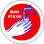 Preview: Corona Aufkleber Hände waschen